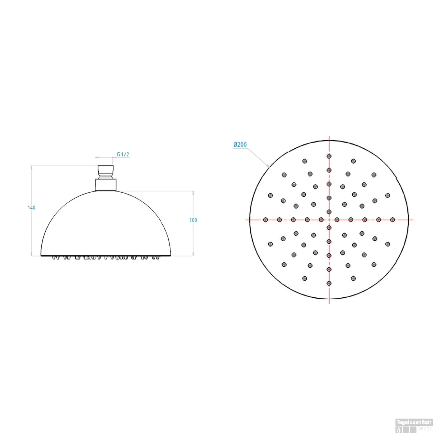 Hoofddouche Sunset Shadow Lagoo Nesso 20 Cm RVS Mat Zwart 4 Hoofddouche Sunset Shadow Lagoo Nesso 20 Cm RVS Mat Zwart - Afbeelding 2