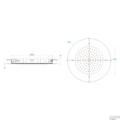 Hoofddouche Showerlicious Lagoo Nesso 55 Cm RVS Mat Zwart 5 Hoofddouche Showerlicious Lagoo Nesso 55 Cm RVS Mat Zwart -Hansgrohe Badkamerinterieur Winkel n2222 tekening 2 1 1 1