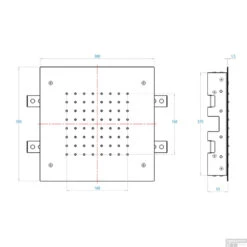 Hoofddouche Showerlicious Lagoo Nesso 30 X 30 Cm RVS Geborsteld Nikkel -Hansgrohe Badkamerinterieur Winkel n2230 tekening 2 2 1 1