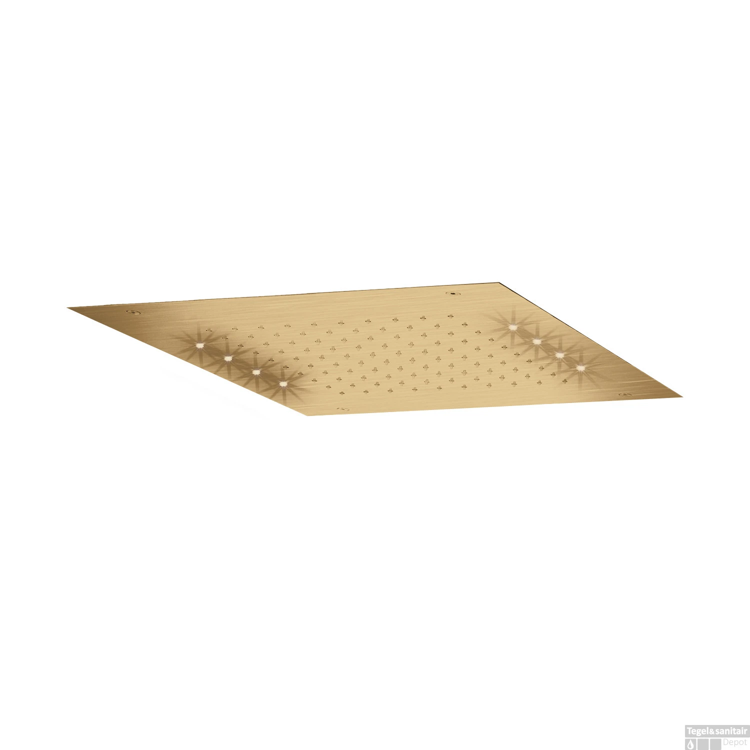 Hoofddouche LED It Rain Lagoo Nesso Multi Color LED Met Afstandsbediening 43 X 43 Cm RVS Geborsteld Goud PVD 3 Hoofddouche LED It Rain Lagoo Nesso Multi Color LED Met Afstandsbediening 43 X 43 Cm RVS Geborsteld Goud PVD