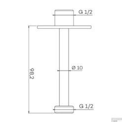 Plafondbuis Lagoo Nesso 10 Cm RVS Mat Zwart -Hansgrohe Badkamerinterieur Winkel n2275 tech 1 1 1 1