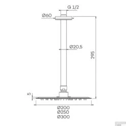 Hoofddoucheset Superslim Lagoo Nesso Met Hoofddouche 20 Cm En Plafondbuis 30 Cm RVS Geborsteld Koper PVD -Hansgrohe Badkamerinterieur Winkel n5203 tech 2 1