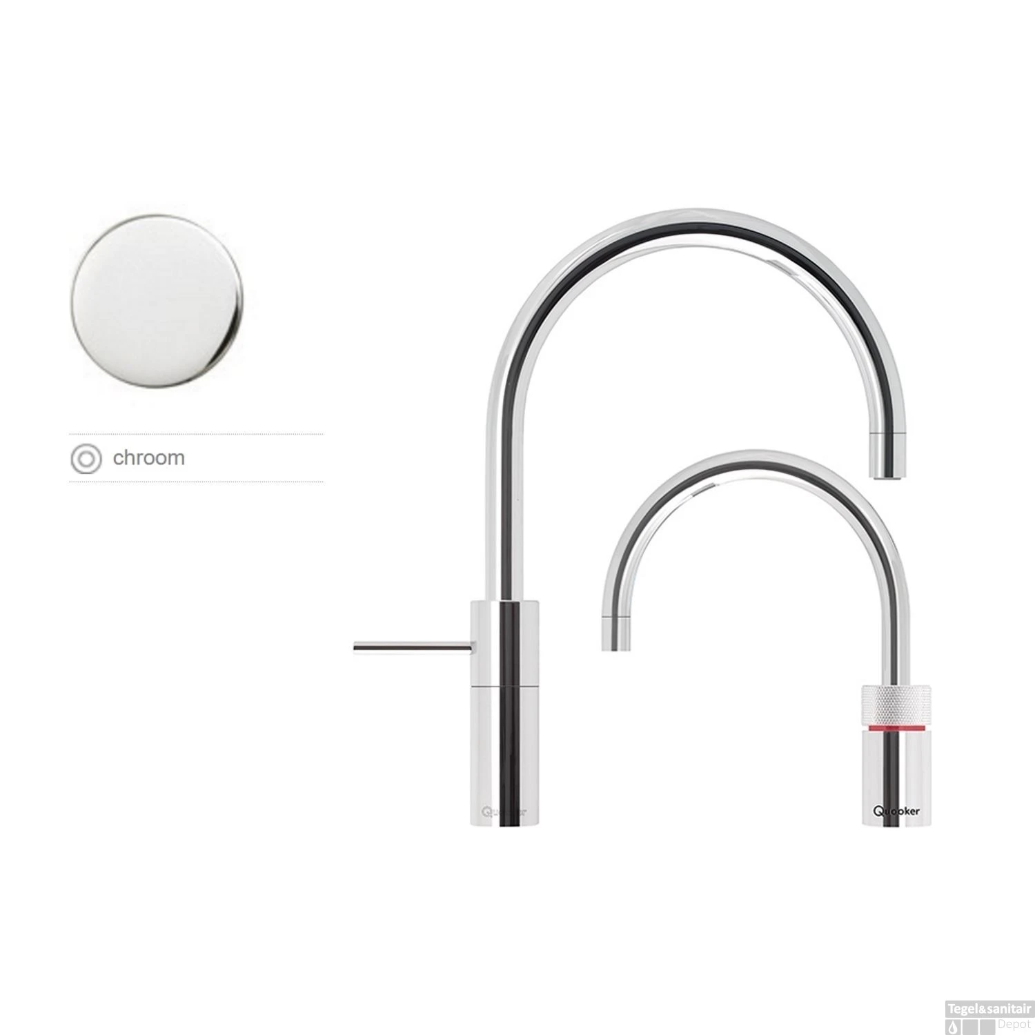 Quooker Cube Nordic Round Twintaps Chroom Met Combi+ Boiler 4 Quooker Cube Nordic Round Twintaps Chroom Met Combi+ Boiler - Afbeelding 2