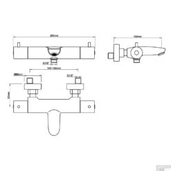 Opbouw Badkraan Boss & Wessing Cemal Thermostatisch Geborsteld Koper -Hansgrohe Badkamerinterieur Winkel opbouw badkraan boss wessing cemal thermostatisch geborsteld koper tech