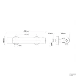 Opbouw Douchekraan Boss & Wessing Cool Touch Chroom 3/4'' Aansluiting -Hansgrohe Badkamerinterieur Winkel opbouw douchekraan boss wessing cool touch chroom aansluiting tech