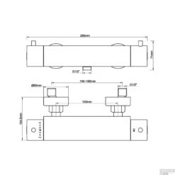 Opbouw Douchekraan Boss & Wessing Cool Touch Geborsteld Messing -Hansgrohe Badkamerinterieur Winkel opbouw douchekraan boss wessing cool touch geborsteld messing tech