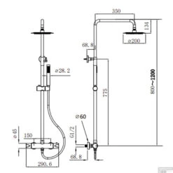 Opbouw Regendouche Set Boss & Wessing Colorato Thermostatisch Hoofddouche 20 Cm Rond Chroom -Hansgrohe Badkamerinterieur Winkel opbouw regendouche set boss wessing colorato thermostatisch hoofddouche 20 cm rond chroom tech 1