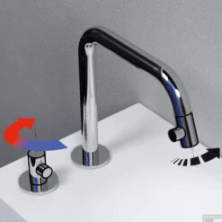 Clou Kaldur Wastafel Mengkraan 2-gats Links Chroom -Hansgrohe Badkamerinterieur Winkel pitp kaldur gebruik