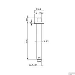 Plafond Arm Salenzi Giro Geborsteld Messing Goud -Hansgrohe Badkamerinterieur Winkel plafond arm salenzi giro shop 1