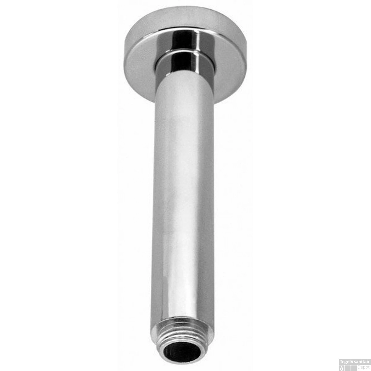 Plafonduitloop Hotbath Mate 15 Cm Rond Geborsteld Nikkel