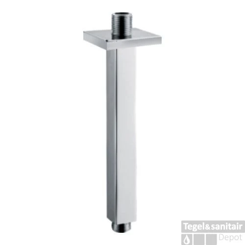 Luxe Plafonduitloop Vierkant Plafondbevestiging 20 Cm Chroom 3 Luxe Plafonduitloop Vierkant Plafondbevestiging 20 Cm Chroom