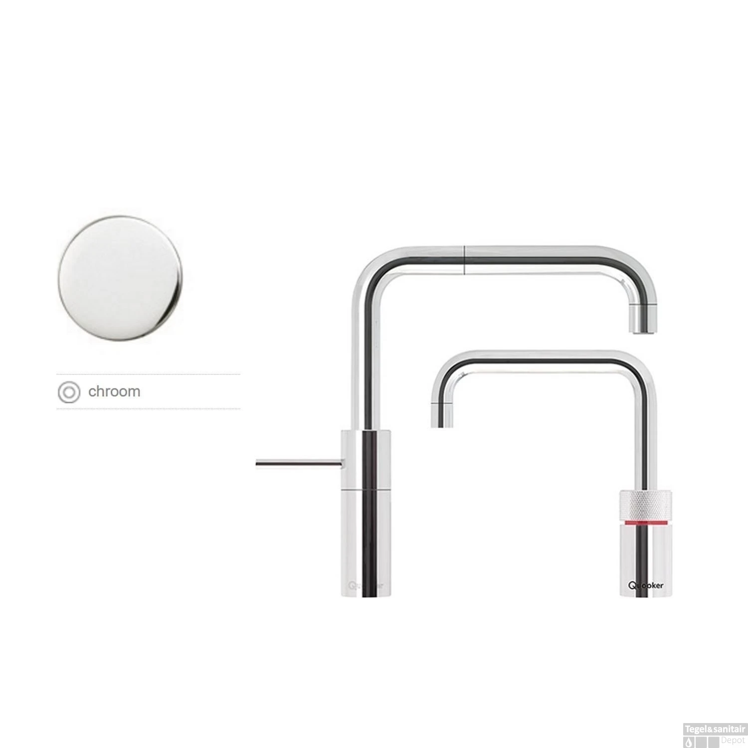 Quooker Nordic Square Twintaps Met Combi Boiler Chroom 4 Quooker Nordic Square Twintaps Met Combi Boiler Chroom - Afbeelding 2
