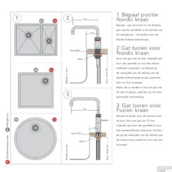 Quooker Nordic Square Twintaps Met Combi + Boiler Chroom -Hansgrohe Badkamerinterieur Winkel quooker nordic square twintaps met combi boiler chroom 6 1