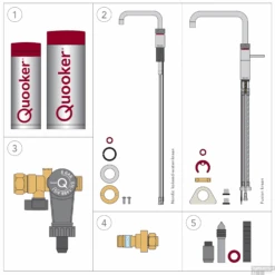 Quooker Fusion Round Mat Zwart Met Combi Boiler + -Hansgrohe Badkamerinterieur Winkel quooker pro3 technisch 1 1 2 1 1