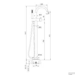 Vrijstaande Badmengkraan Sapho Rhapsody 107.7 Cm Met Handdouche Chroom -Hansgrohe Badkamerinterieur Winkel r5018 vrijstaande badmengkraan sapho rhapsody 107.7 cm met handdouche chroom 8