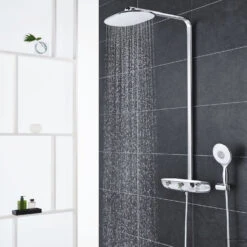 Grohe Rainshower Systeem SmartControl 360 MONO Douchesysteem Met Thermostaatkraan (Moon White) -Hansgrohe Badkamerinterieur Winkel rainshower smartcontrol mono douchesysteem wit 26361ls0 1
