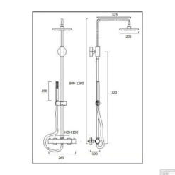 Regendouche Boss & Wessing Exclusive 20 Cm Met Staafhanddouche 304 RVS -Hansgrohe Badkamerinterieur Winkel regendouche boss wessing exclusive 20 cm met staafhanddouche 304 rvs tech