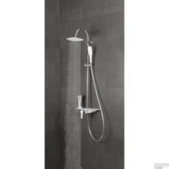 Regendouche Eengreepsmengkraan Schutte Waterway Met Planchet Chroom Wit -Hansgrohe Badkamerinterieur Winkel regendouche eengreepsmengkraan schutte waterway met planchet chroom wit sfeer