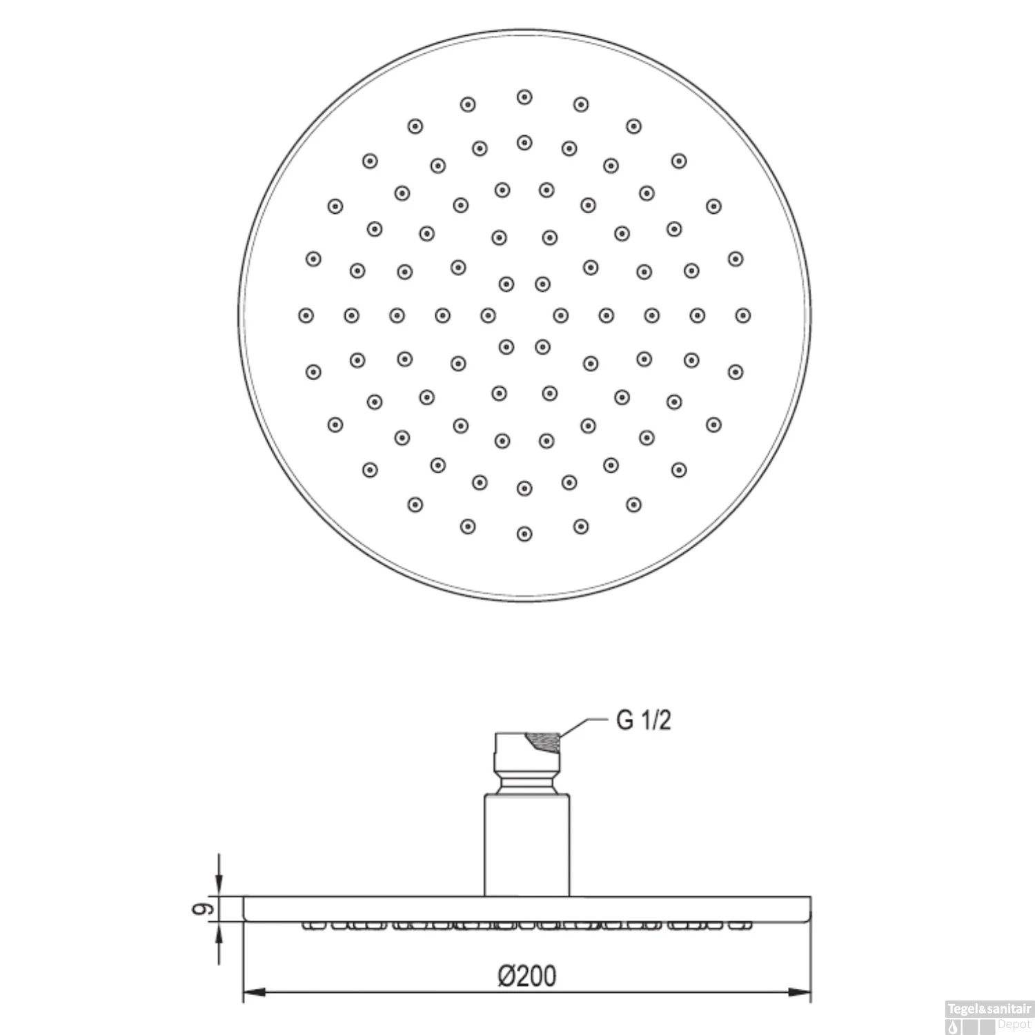 Regendouche Kop Brauer Gunmetal Edition 20 Cm Geborsteld Gunmetal 4 Regendouche Kop Brauer Gunmetal Edition 20 Cm Geborsteld Gunmetal - Afbeelding 2