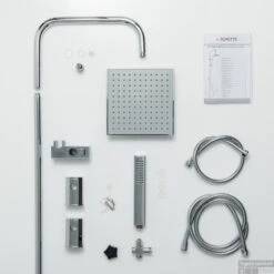 Regendouche Opbouwset Schütte Tokyo Stortdouche Chroom -Hansgrohe Badkamerinterieur Winkel regendouche opbouwset schutte tokyo 60090 detail4