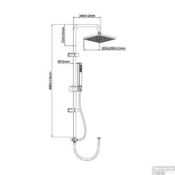 Regendouche Opbouwset Schütte Tokyo Stortdouche Chroom -Hansgrohe Badkamerinterieur Winkel regendouche opbouwset schutte tokyo 60090 tech