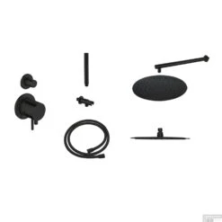 Regendoucheset Best Design Gless Nero M300 RVS Mat Zwart