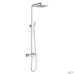 Regendoucheset Boss & Wessing Thermostatisch Square Met Handdouche Chroom