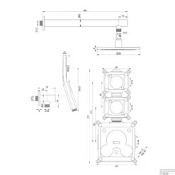 Regendoucheset Inbouw Brauer Gold Edition Thermostatisch 20cm Met Wandarm En Handdouche 3-Standen Losse Stopkranen Geborsteld Goud -Hansgrohe Badkamerinterieur Winkel regendoucheset inbouw brauer gold edition thermostatisch 20cm met wandarm en handdouche goud tech2 1