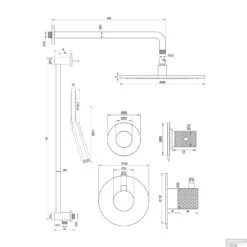 Regendoucheset Inbouw Brauer Gunmetal Carving Thermostatisch 30cm Met Gebogen Wandarm, Glijstang En Handdouche 3-Standen Geborsteld Gunmetal -Hansgrohe Badkamerinterieur Winkel regendoucheset inbouw brauer gunmetal carving thermostatisch 30cm met gebogen wandarm glijstang en handdouche 3 standen tec