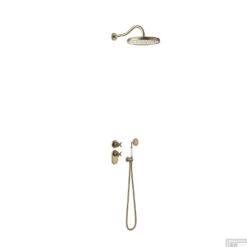 Regendoucheset Tres Clasic Thermostatische Inbouw 2-Wegs Verouderd Messing Mat