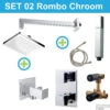 Wiesbaden Inbouw Regendouche Set 02 Rombo Chroom -Hansgrohe Badkamerinterieur Winkel set02 rombo chroom 1