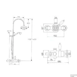 Regendoucheset Opbouw Sapho Antea Compleet Thermostatische Ø 20 Cm Brons -Hansgrohe Badkamerinterieur Winkel set046 regendoucheset opbouw sapho antea compleet thermostatische 20 cm brons 4