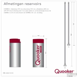 Quooker Reservoir Combi 2.2-E Boiler EQR (alleen De Boiler) -Hansgrohe Badkamerinterieur Winkel technische specificaties combi 1