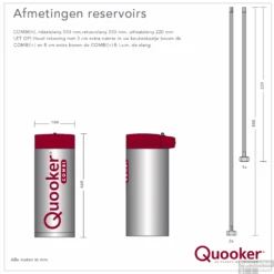 Quooker Reservoir Combi+ 2.2-E Boiler 22+EQR (alleen De Boiler) -Hansgrohe Badkamerinterieur Winkel technische specificaties combi plus 1