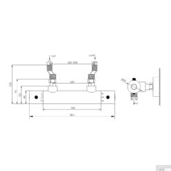 Thermostaatkraan Rio Douchekraan 12 Cm RVS Look -Hansgrohe Badkamerinterieur Winkel technischetekening29.3925 tech