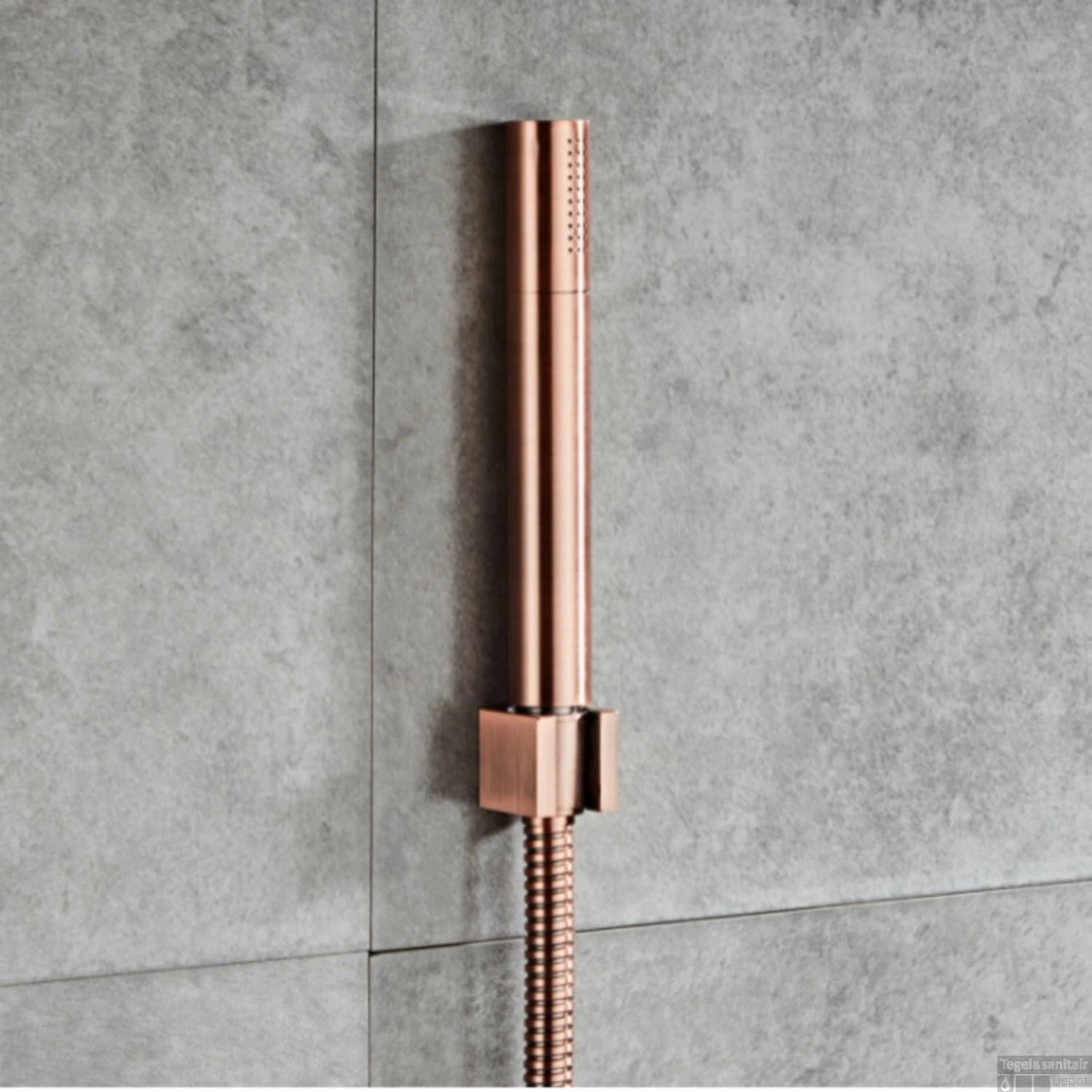 Thermostatische Badkraan BWS Koper Met Handdouche Geborsteld Koper - Afbeelding 4