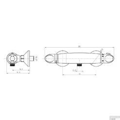 Thermostatische Douchekraan Schutte Supra Chroom -Hansgrohe Badkamerinterieur Winkel thermostatische douchemengkraan schutte supra chroom tech