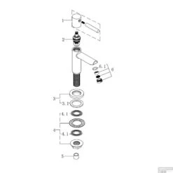 BWS Danu Toiletkraan 1/2'' Chroom Met Keramisch Binnenwerk -Hansgrohe Badkamerinterieur Winkel toiletkraan 12 chroom danu fonteinkraan 01