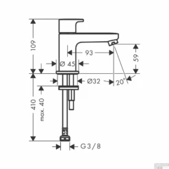 Toiletkraan HansGrohe Vernis Blend 70 Koud Water Zonder Afvoer Chroom -Hansgrohe Badkamerinterieur Winkel toiletkraan hansgrohe vernis blend 70 koud water zonder afvoer tech