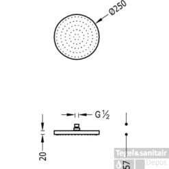 Max Tres Regendouche 250mm 13413726