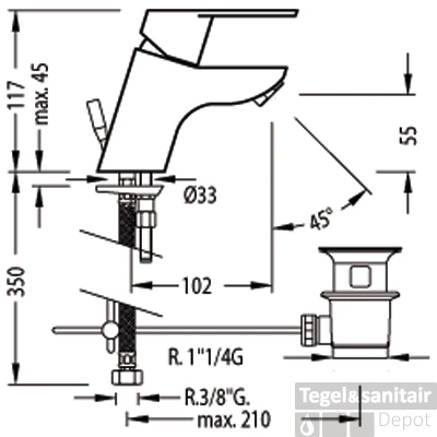 Wastafelkraan Tres B-tres 139102 Chroom 3 Wastafelkraan Tres B-tres 139102 Chroom