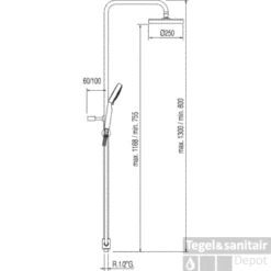 Tres Antikalk Doucheset 161213 Chroom