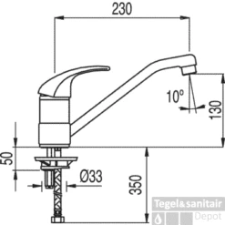 Tres Mono 2000 Keukenkraan Chroom 172333