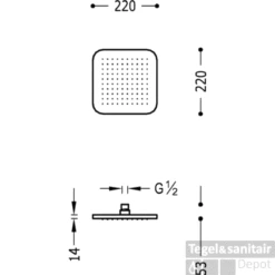 Tres Loft-220 Douchekop 29963206 Chroom