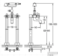 Vrijstaand Badkraan Best Design Liberty Chroom -Hansgrohe Badkamerinterieur Winkel vrijstaand badkraan best design liberty chroom tech