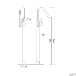 Hansgrohe Badkamerinterieur Winkel -Hansgrohe Badkamerinterieur Winkel vrijstaand badmengkraan sanimex giulini badset incl. handdouche f6592 tech 2