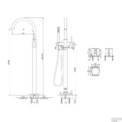 Vrijstaande Badkraan Brauer Black Met Handdouche Rond Mat Zwart -Hansgrohe Badkamerinterieur Winkel vrijstaande badkraan brauer black met handdouche rond mat zwart tech