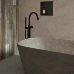 Vrijstaande Badkraan Brauer Black Met Handdouche Staafmodel Mat Zwart -Hansgrohe Badkamerinterieur Winkel vrijstaande badkraan brauer black met handdouche staafmodel mat zwart sfeer