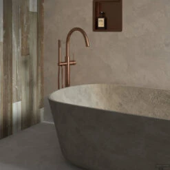 Vrijstaande Badkraan Brauer Copper Met Handdouche Staafmodel Koper -Hansgrohe Badkamerinterieur Winkel vrijstaande badkraan brauer copper met handdouche staafmodel koper sfeer2