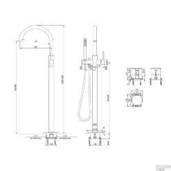 Vrijstaande Badkraan Brauer Copper Met Handdouche Staafmodel Koper -Hansgrohe Badkamerinterieur Winkel vrijstaande badkraan brauer copper met handdouche staafmodel koper tech